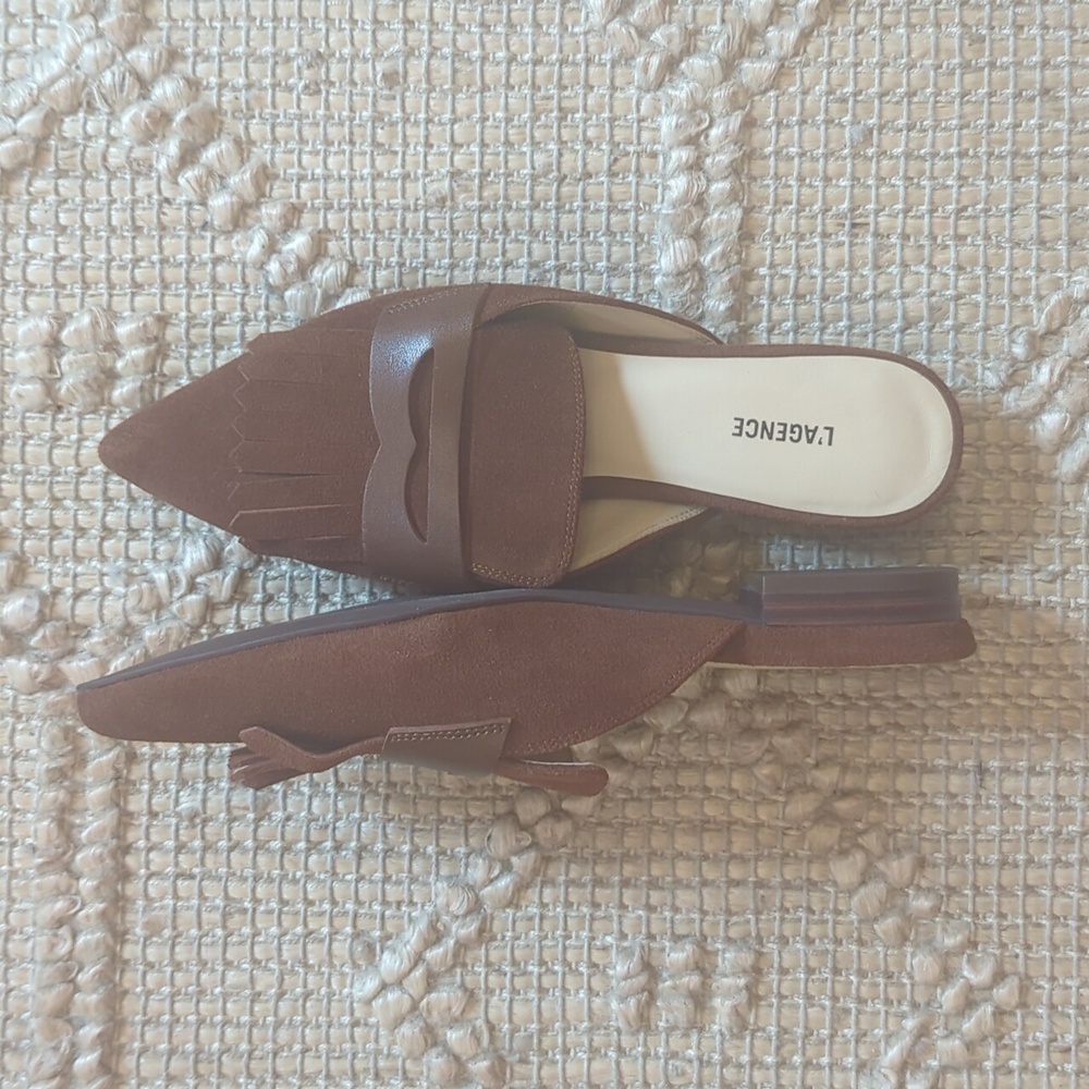 NWOB L'Agence Shoes - Brown Mules - Size 6 - Picture 3 of 6
